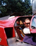 Petra Eibich in Herbert Müllers Ferrari
